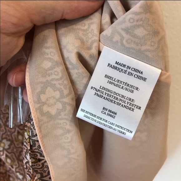 Theory silk dafeon layered print dress M midi - Picture 4 of 4